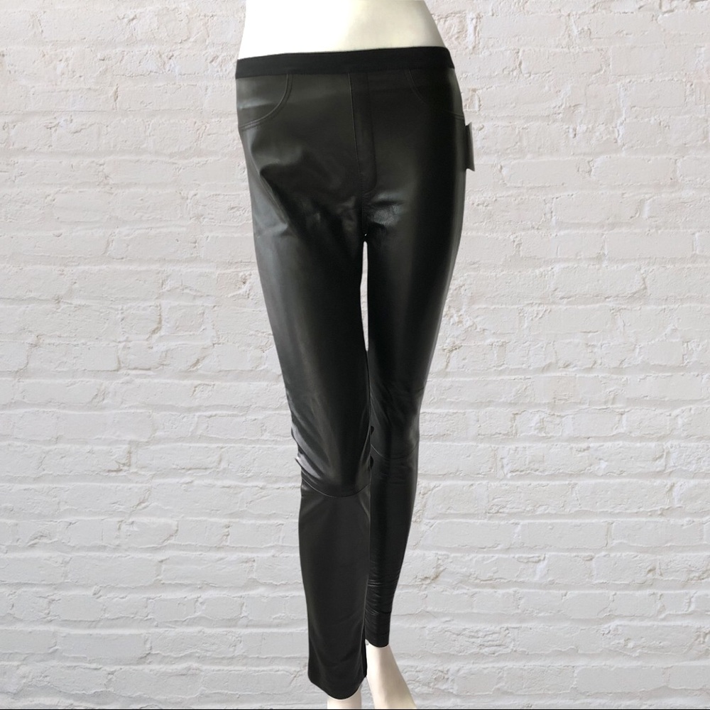 Neiman Marcus Leather/Fabric Combo Pants Sz Xlarge